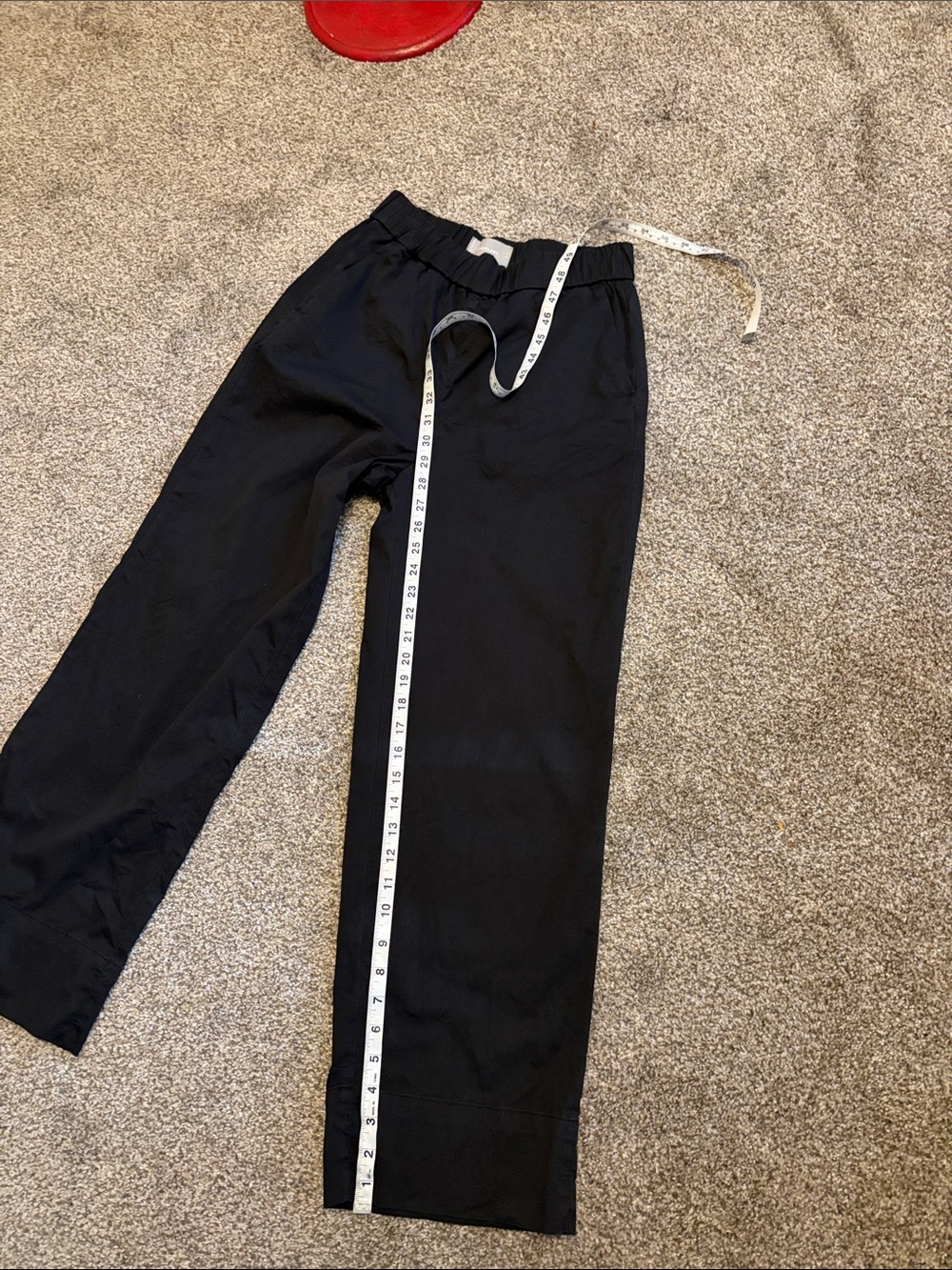 Everlane The Easy Pull On Chino Black Elastic-Waist Pants Size 4 - Picture 6 of 9
